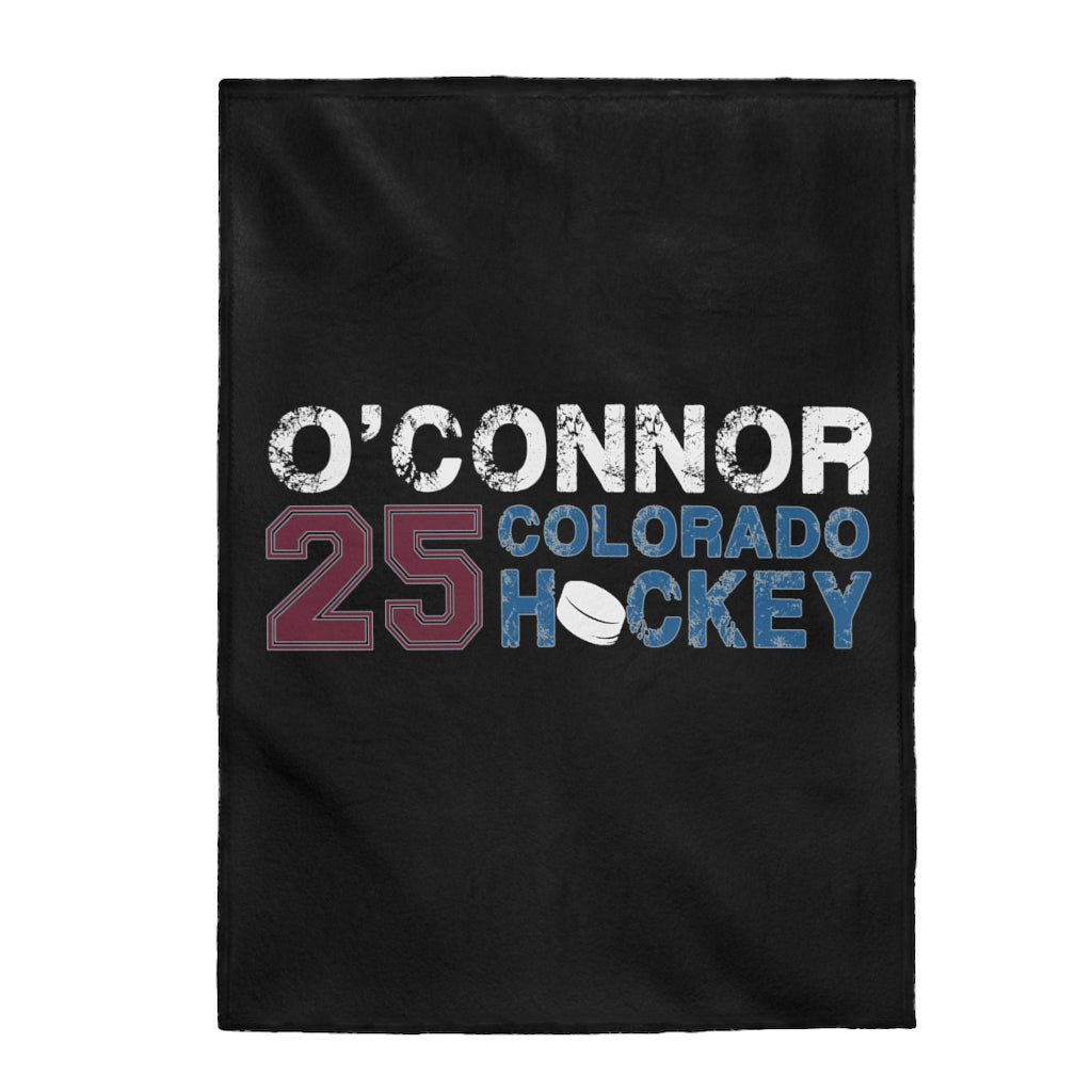 O'Connor 25 Colorado Hockey Velveteen Plush Blanket