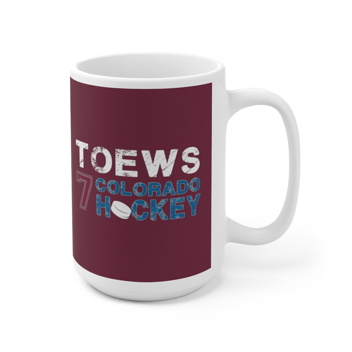 Toews 7 Colorado Hockey Ceramic Coffee Mug In Burgundy, 15oz