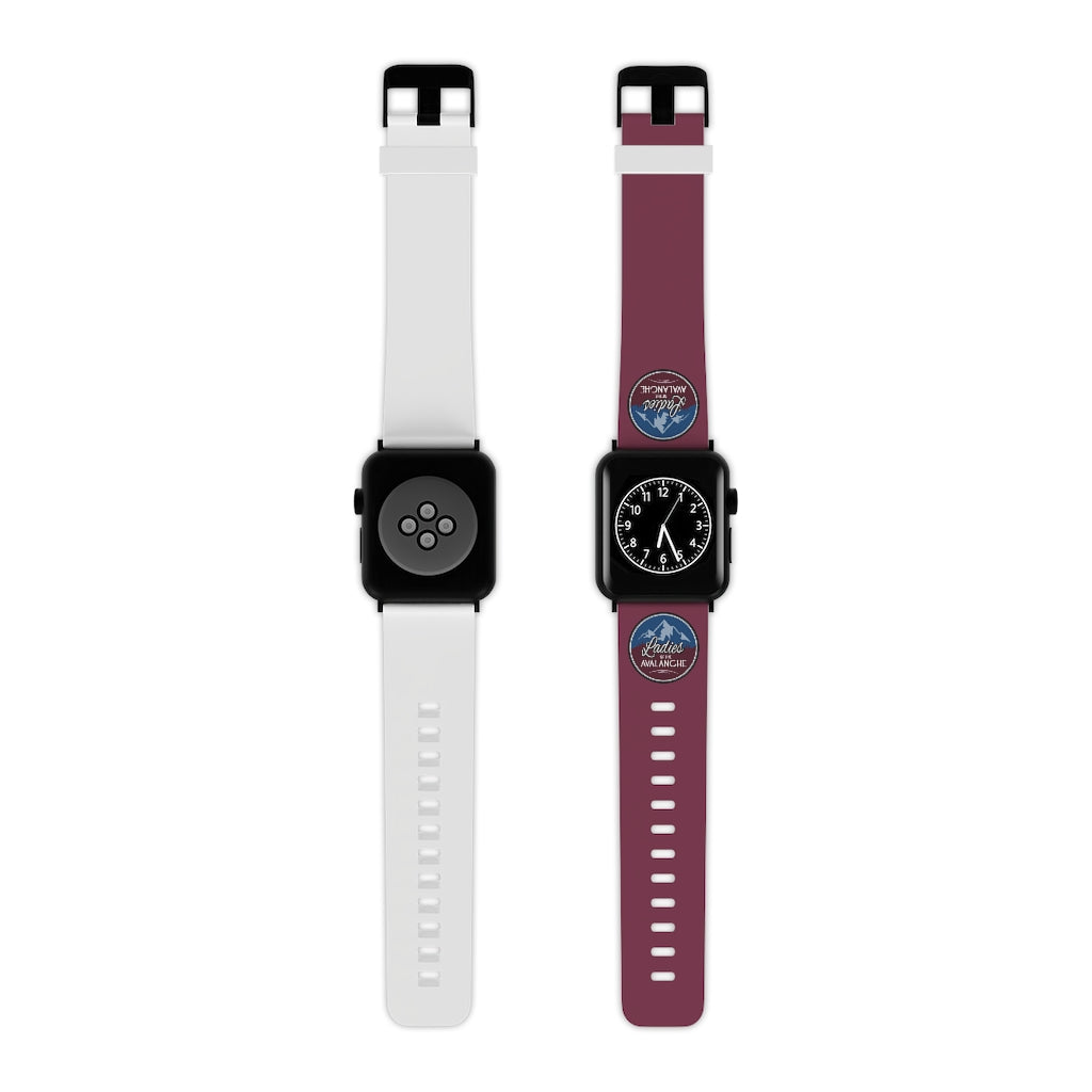 Ladies Of The Avalanche Apple Watch Band In Burgundy