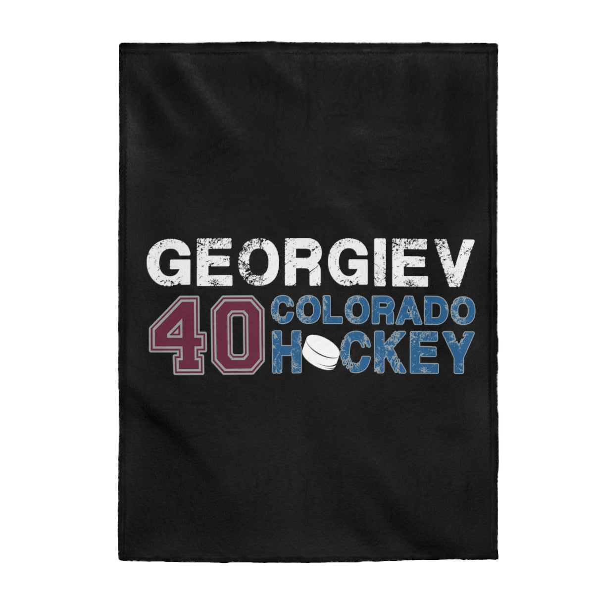 Georgiev 40 Colorado Hockey Velveteen Plush Blanket