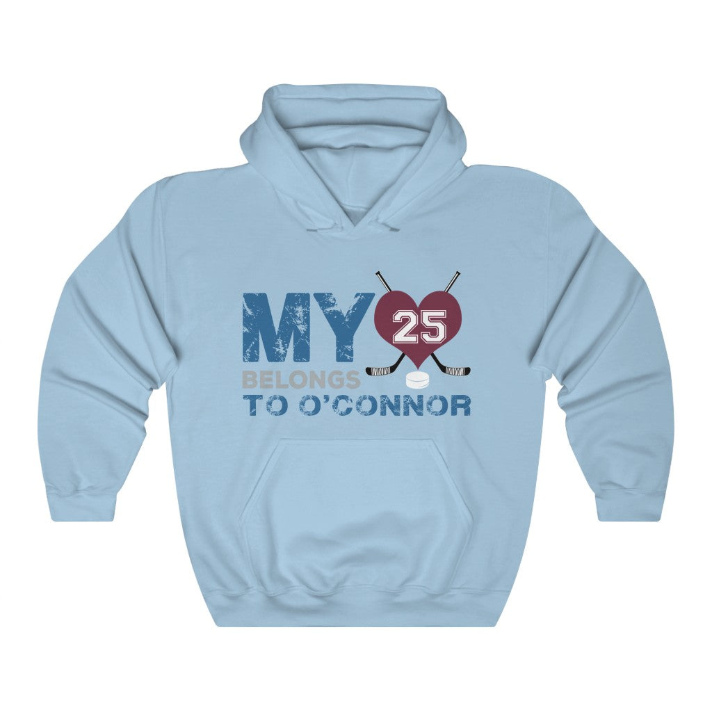 My Heart Belongs To O'Connor Colorado Avalanche Hockey Unisex Hooded Sweatshirt