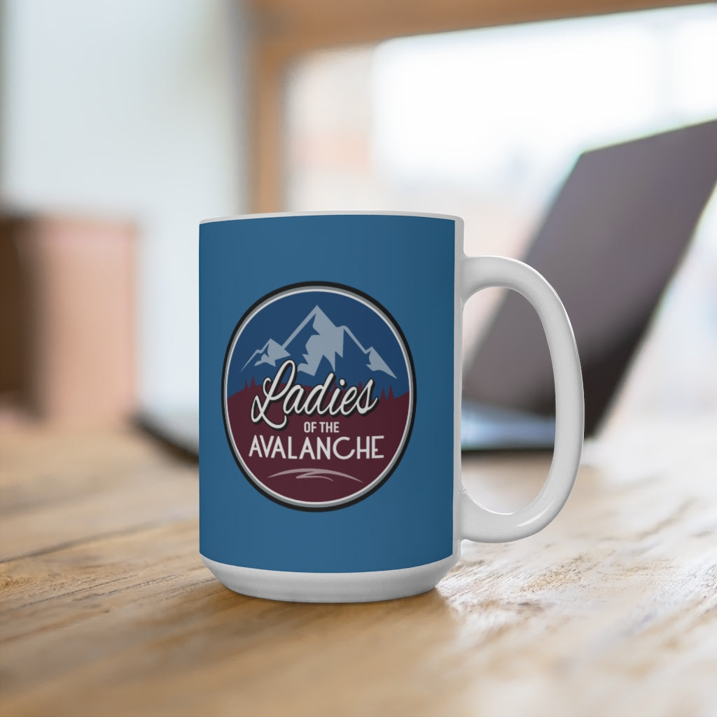 Ladies Of The Avalanche Ceramic Coffee Mug, Blue, 15oz