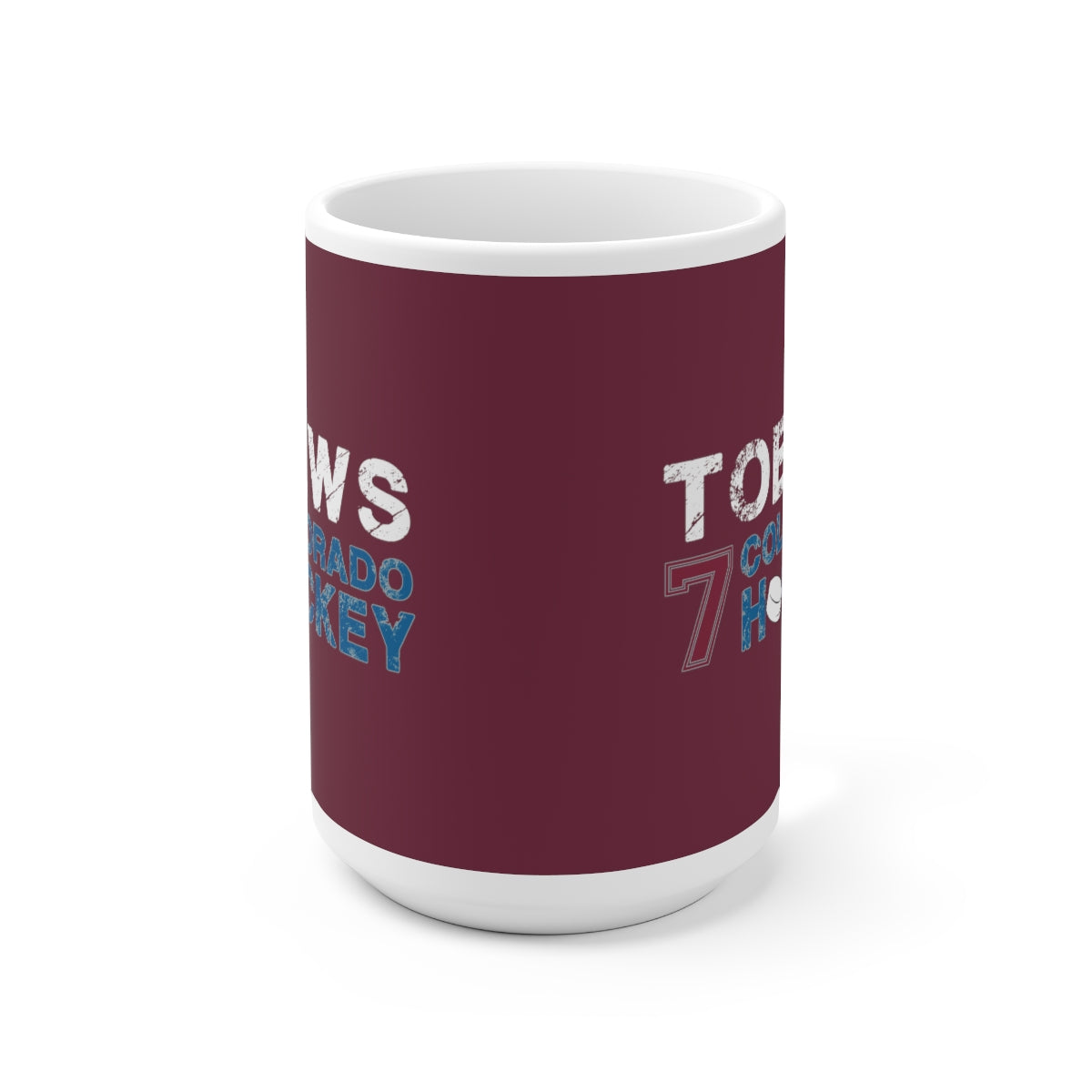 Toews 7 Colorado Hockey Ceramic Coffee Mug In Burgundy, 15oz