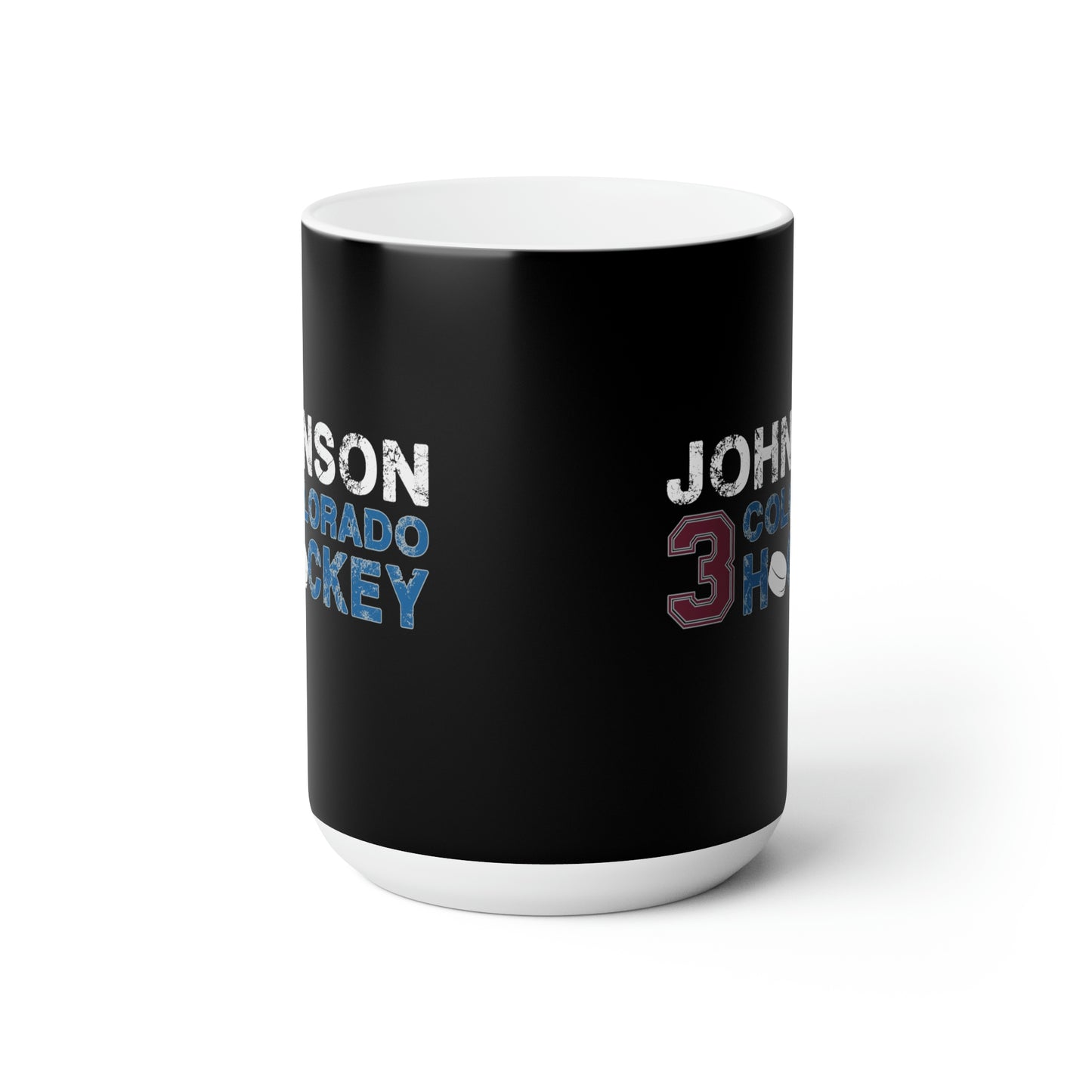 Johnson 3 Colorado Hockey Ceramic Coffee Mug In Black, 15oz