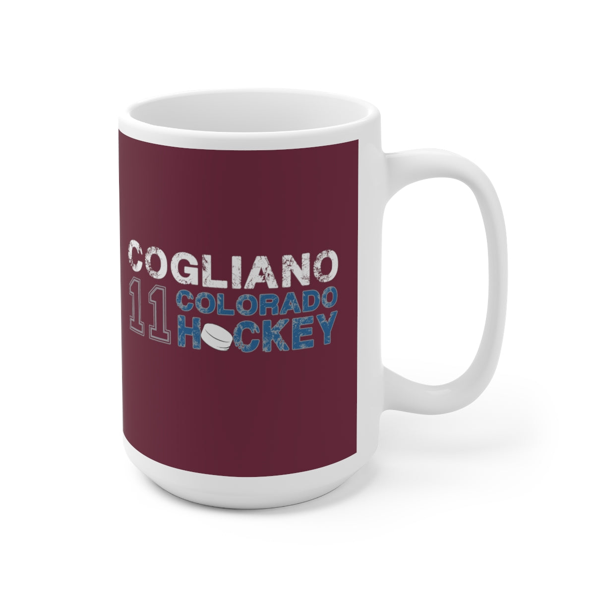 Cogliano 11 Colorado Hockey Ceramic Coffee Mug In Burgundy, 15oz