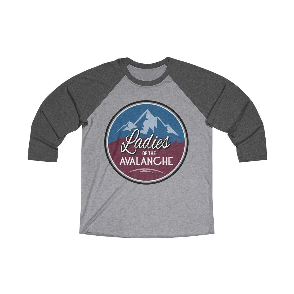 Ladies Of The Avalanche Unisex Fit Tri-Blend 3/4 Sleeve Raglan Tee