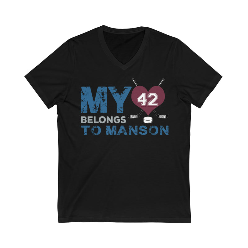 My Heart Belongs To Manson Unisex V-Neck Tee