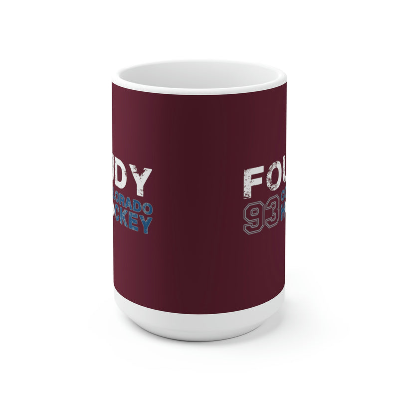 Foudy 93 Colorado Hockey Ceramic Coffee Mug In Burgundy, 15oz