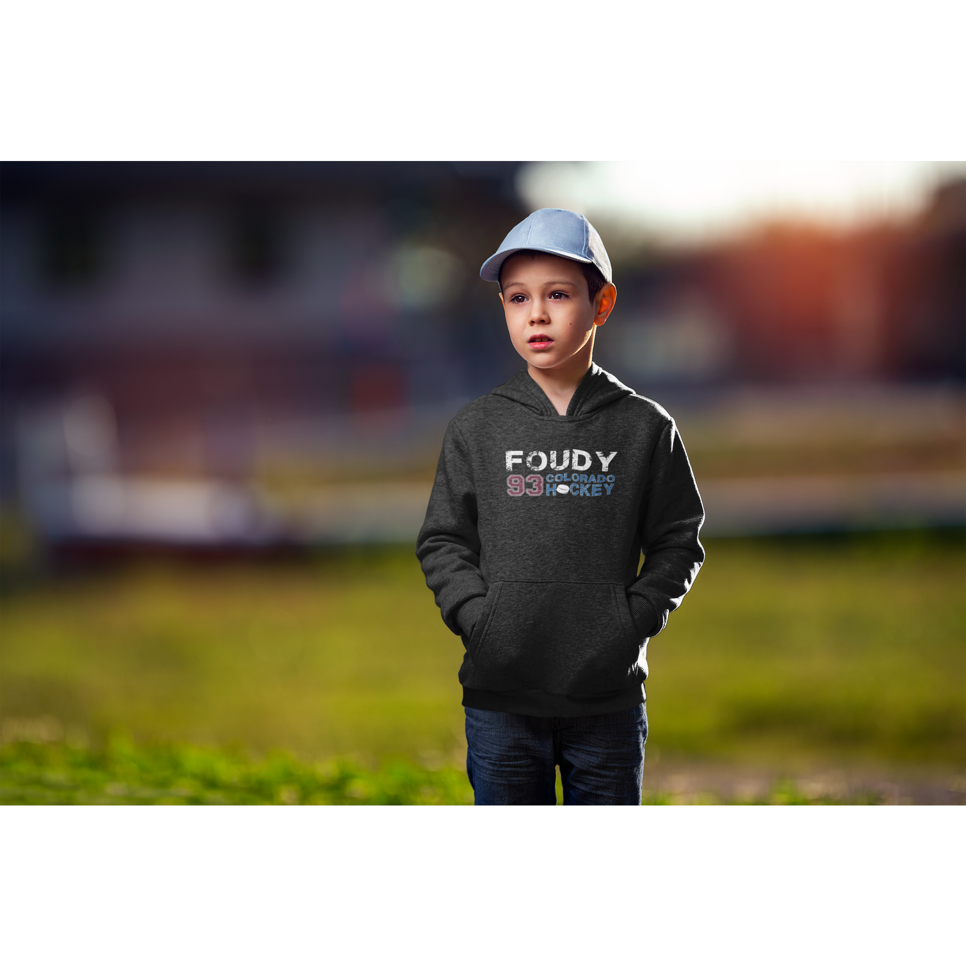 Foudy 93 Colorado Hockey Youth Hooded Sweatshirt