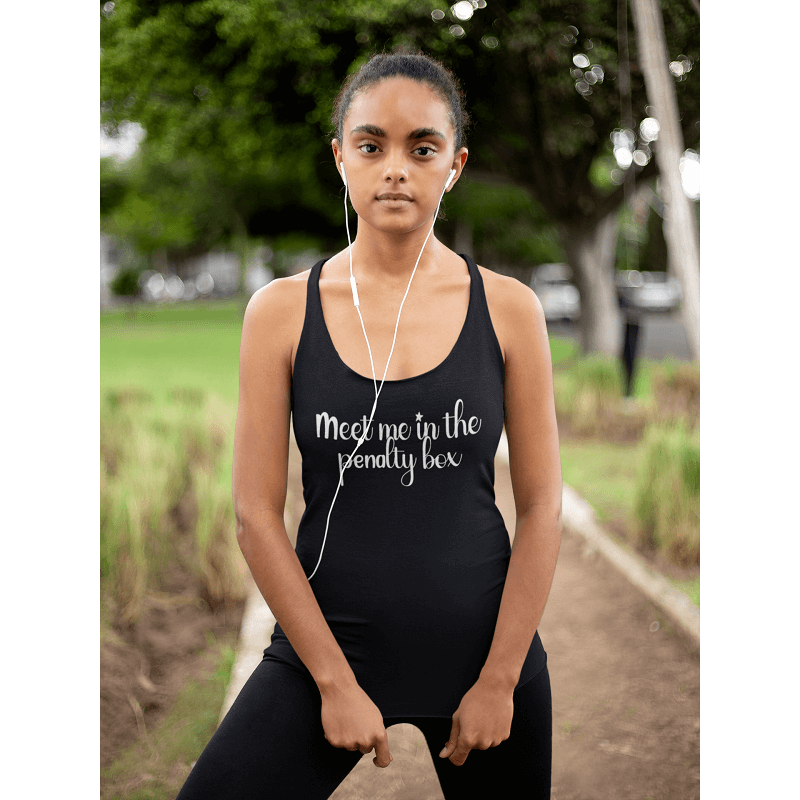 "Meet Me In The Penalty Box" Women's Tri-Blend Racerback Tank